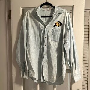 Vintage CU Boulder Button Up Denim Shirt